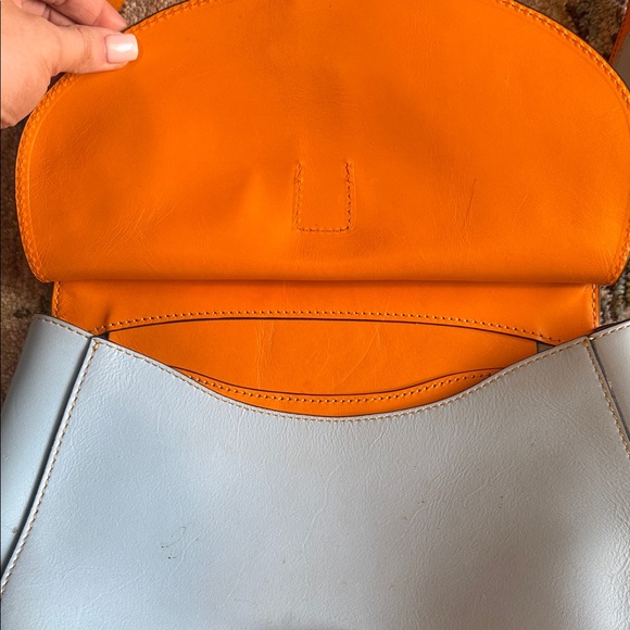 Dooney & Bourke Light Blue and Tan Shoulder Bag - Picture 3 of 6